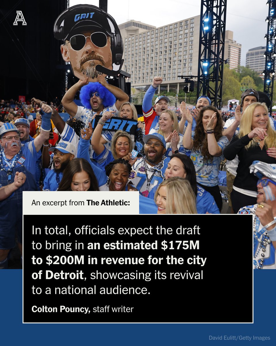 As Detroit gets ready to host its first NFL Draft, it’s hard to imagine a better time for the city and its franchise to showcase itself to a national audience. “This is going to be a party that everyone will want to be at.” ✍️ @colton_pouncy theathletic.com/5443391/2024/0…