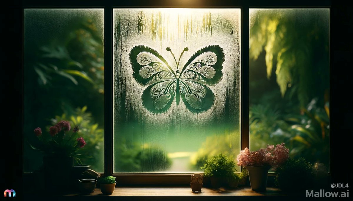 JDL4_'s tweet photo. 📜Prompt Share 🚨💧Condensation Art💧

✨With intriguing backgrounds! #Dalle3HD

🎨Made on #MallowAI 

Prompt:
Capture an evocative image where condensation on a window naturally forms the shape of [RECOGNIZABLE OBJECT/PERSON/ANIMAL]. The condensation should be detailed enough to clearly resemble the [RECOGNIZABLE OBJECT/PERSON/ANIMAL], serving as the focal point of the photograph. Ensure the composition is such that the shape is central and prominent, with a [RELEVANT OUT OF FOCUS BACKGROUND] visible through the window, adding context and enhancing the thematic depth of the image. The lighting should subtly highlight the moisture patterns, enhancing the visual impact and clarity of the condensation shape. This setup should not only capture the whimsical or poignant appearance of the condensation art but also evoke the atmosphere or emotion associated with the scene portrayed.

👩‍🎨Try it in DREAM on Mallow today, or use image generator of your choice! 

🔍Check ALTs for prompts variations👇 Scroll for more stuffed animal art for inspiration! ✨

#PromptShare #PromptChallenge #AIArt