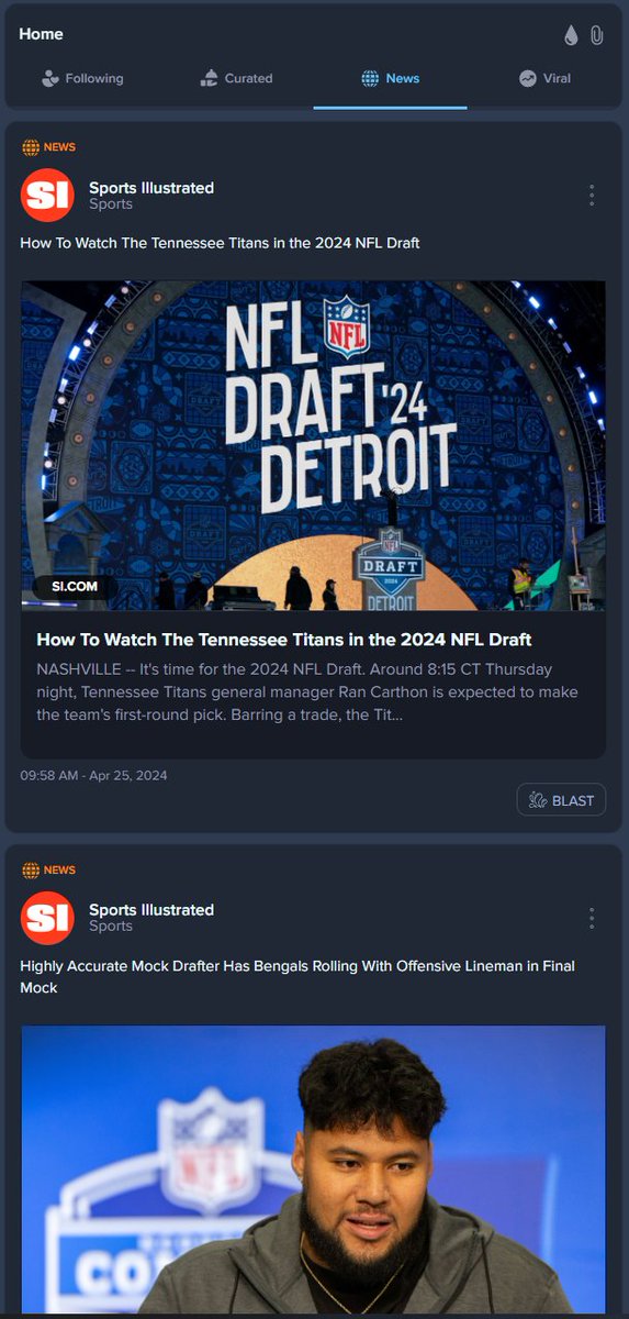 cbouzy's tweet photo. I am happy to announce we have expanded our news sources to include Salon, Slate, Sports Illustrated, TechCrunch, The New Yorker, and The Verge. https://t.co/hfFdnf3iBl is now the only Twitter alternative with an extensive customizable news feed. https://t.co/sCVUhsrRqK