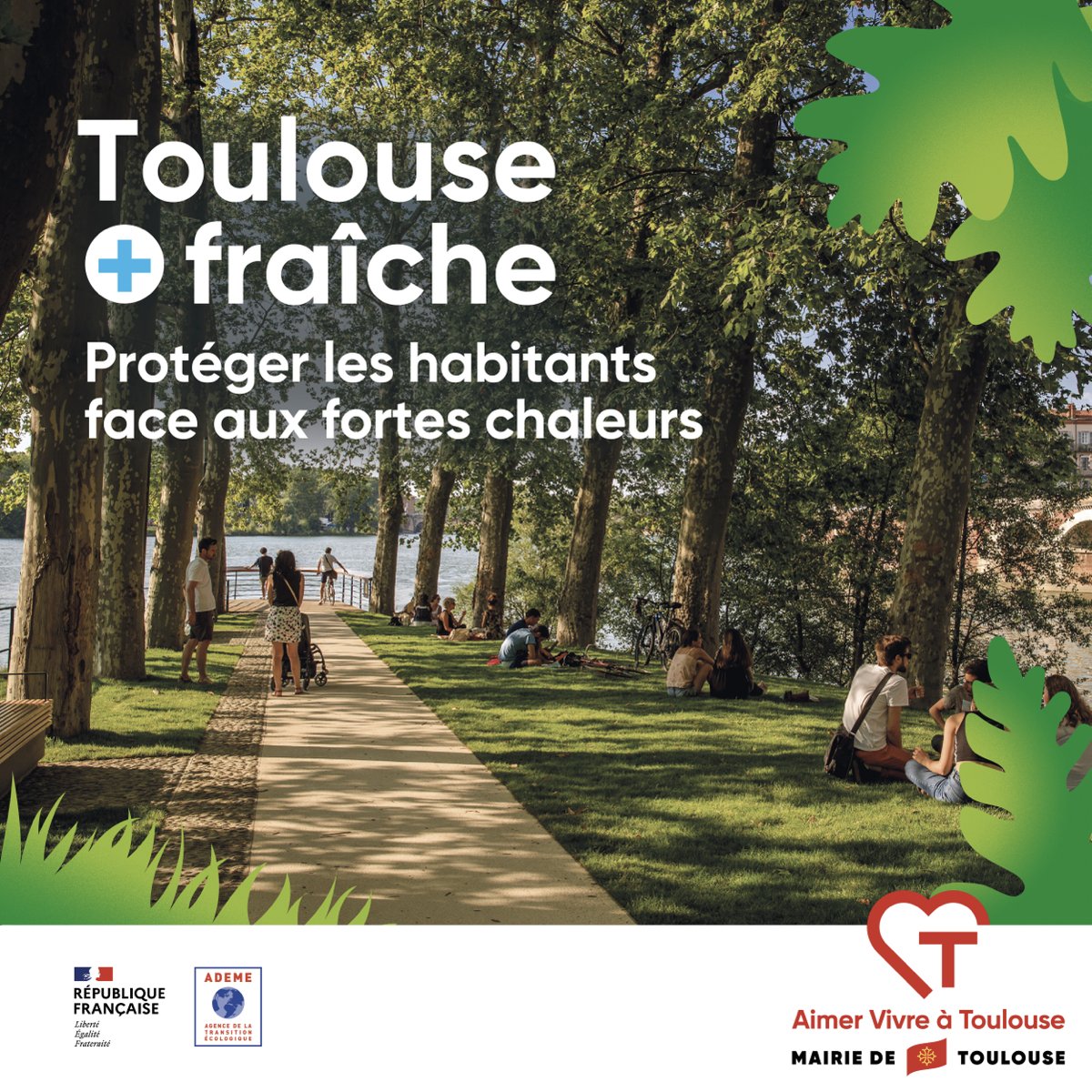 Offrir un maximum d'espaces de fraîcheur, protéger les plus vulnérables, développer la nature en ville : la mairie de Toulouse intensifie ses actions pour aider, dès cet été, les Toulousains à faire face aux canicules. 🔗 bit.ly/ToulousePlusFr…
