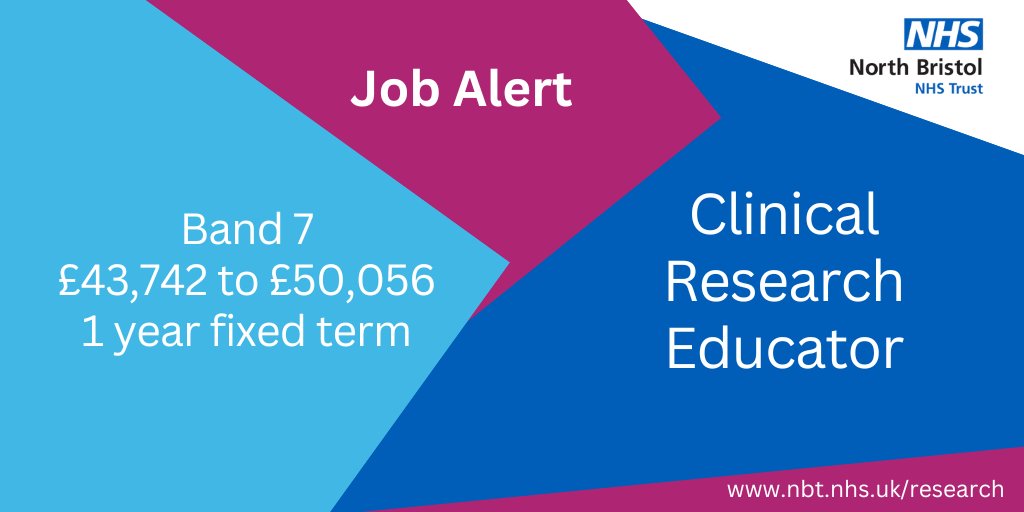 🚨 JOB ALERT 🚨 Are you self-motivated and innovative? Do you have established project management skills? Check out our new Clinical Research Educator vacancy: bit.ly/3Qd8fc8 Closing date: 6th May @NBTCareers