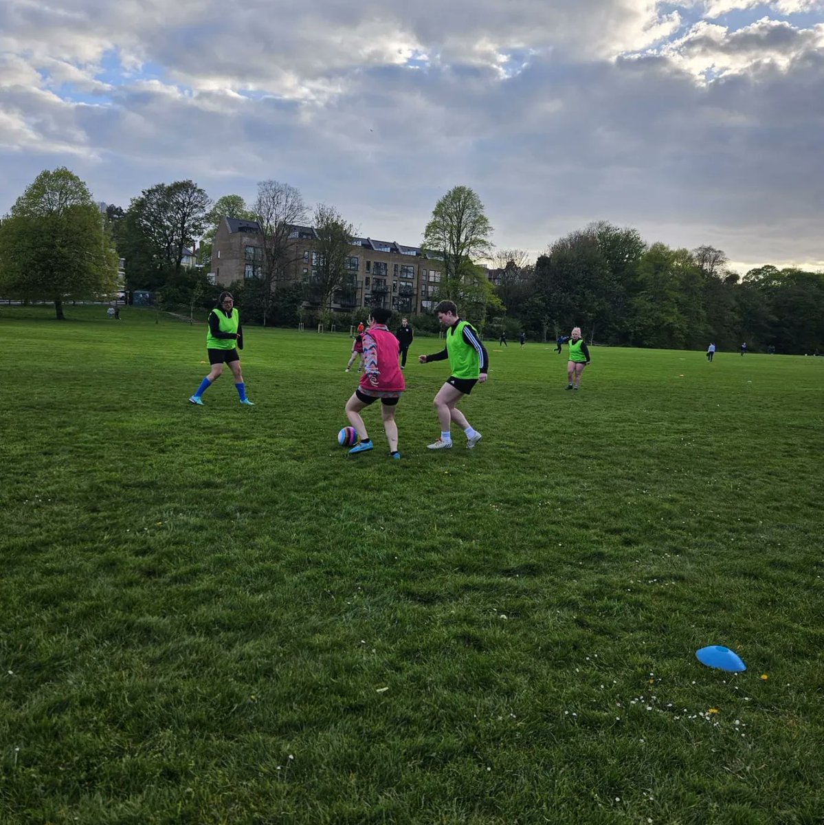 We managed to put the goals together eventually 😂 

After a very evenly matched game, the pink team snook in a goal just before the final whistle 🎉

We'll be training at Llandaff Fields all over the summer. Drop us a DM if you'd like to join us 😀

#inclusivefootball