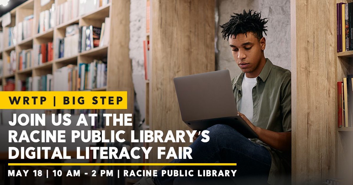 🚧 Strengthen your #online skills with WRTP | BIG STEP at #Racine Public Library’s Digital Literacy Fair and learn #digitalliteracy basics, find #internet options, & connect with the #community. 📅 Thursday, May 18 📍 Racine Public Library Learn more: 🔗 wrtp.org/event/digital-…
