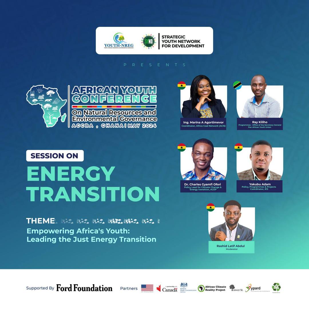 Four young experts leading innovation on various frontiers in energy, here in 🇬🇭Ghana and 🇹🇿Tanzania, will lead discussions on Africa's Just #EnergyTransition at #AYC2024!

This panel will be moderated by Rashid Latif Abdul, a Renewable Energy Engineer.

#WeAreGathering