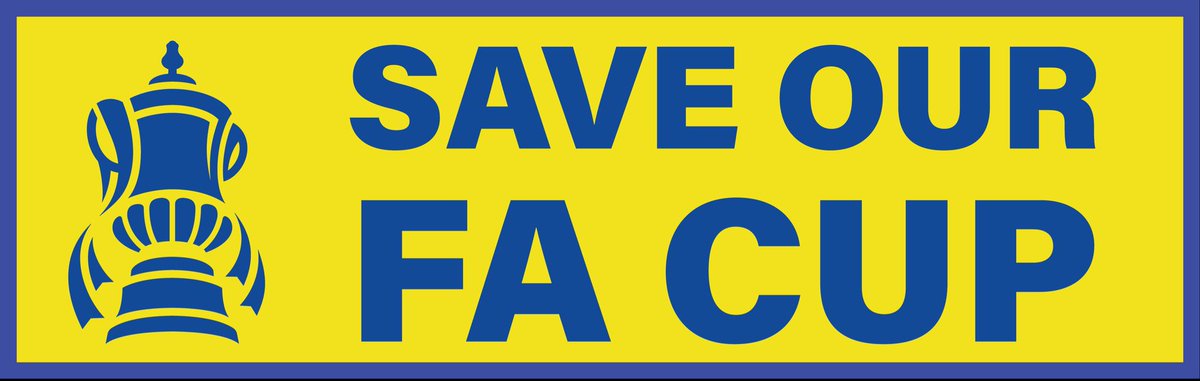 All Dons fans attending Sat: South Stand will be putting on a display to support FA Cup. As teams come out, banners held aloft, with South Stand holding up blue/yellow cards. Delighted if South Stand Dons could be in place by 2.45pm. <a href="/TheDonsTrust/">The Dons Trust</a>
#SavetheFACup #afcwimbledon