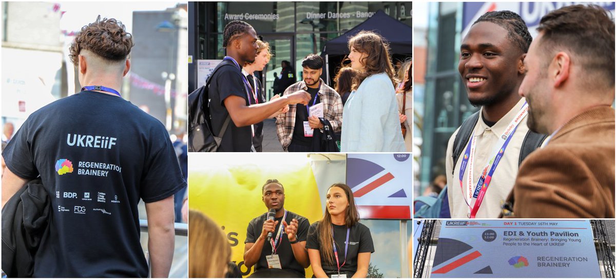 Having brought almost 100 young people to #UKREiiF in its first two years, this year Regeneration Brainery is back as the official Charity Partner to UKREiiF and is hosting a series of inspirational talks and networking sessions in the Regeneration Brainery Studio!🧠
