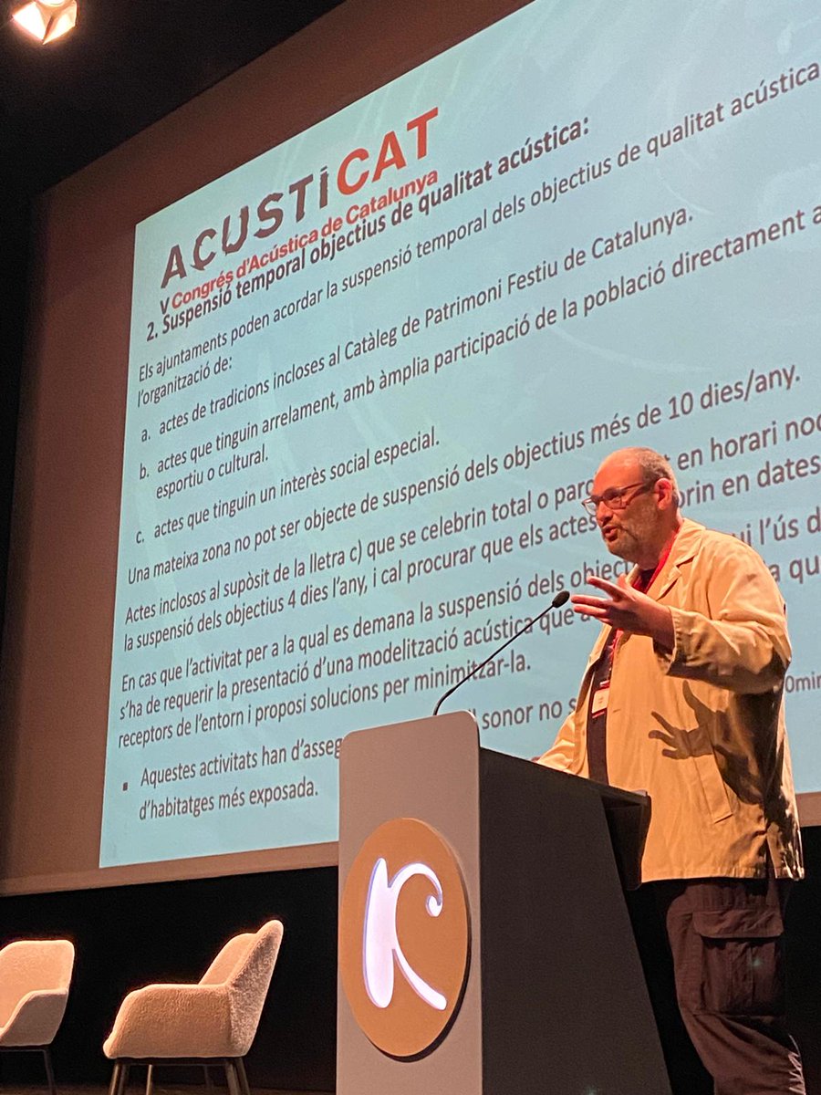 acusti_cat's tweet photo. Expliquem aspectes clau del Nou Reglament de la Llei 16/2002 de protecció contra la contaminació acústica, que inclou la zona A1 de zones tranquil·les urbanes

📌 Amb Sergi Paricio i @carlespinone @accioclimatica

#ACUSTICAT2024 https://t.co/RbcQDMLRRS
