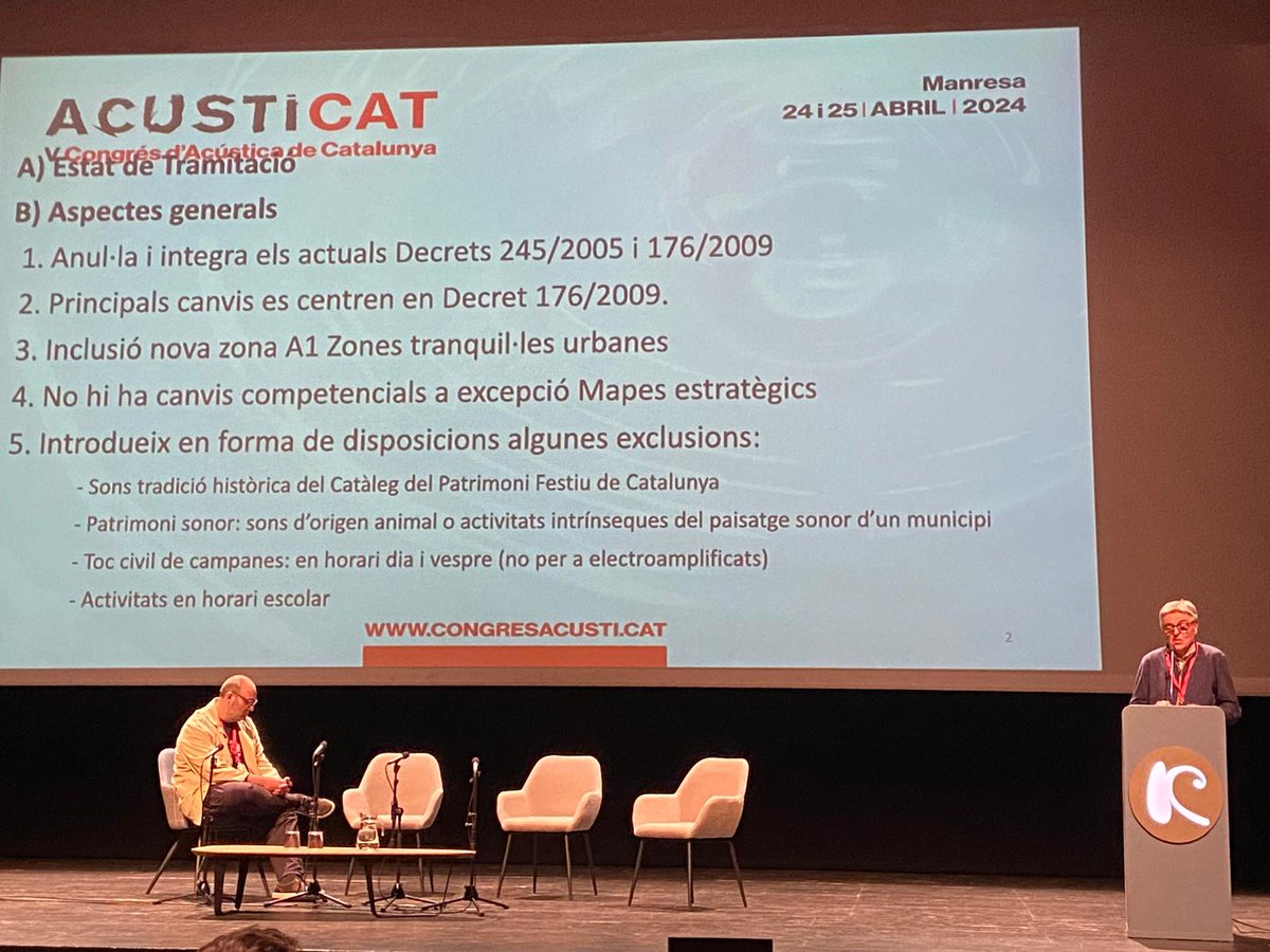 acusti_cat's tweet photo. Expliquem aspectes clau del Nou Reglament de la Llei 16/2002 de protecció contra la contaminació acústica, que inclou la zona A1 de zones tranquil·les urbanes

📌 Amb Sergi Paricio i @carlespinone @accioclimatica

#ACUSTICAT2024 https://t.co/RbcQDMLRRS