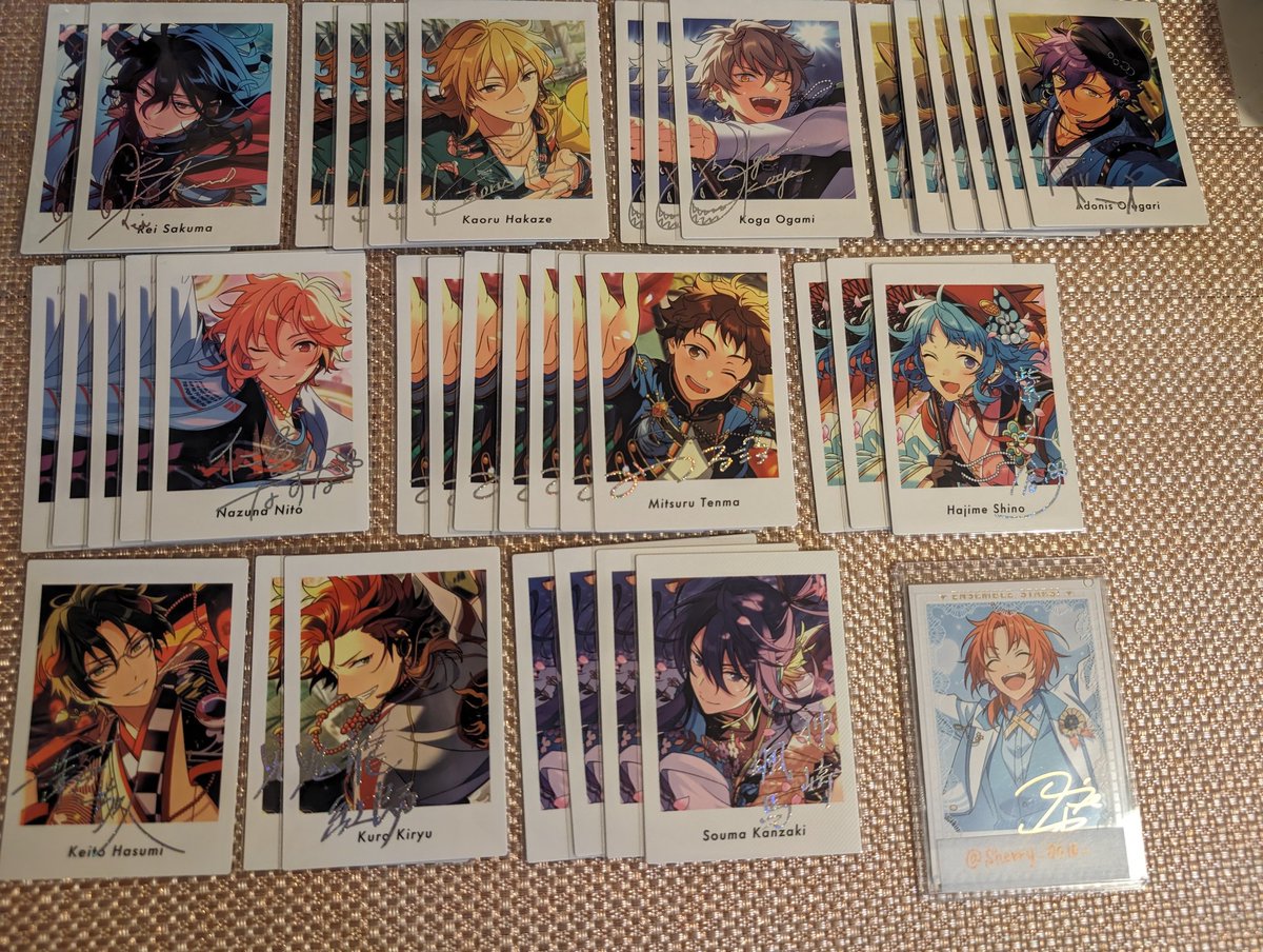 Sherry_0510_'s tweet photo. 【交換希望】あんスタ笑門来福
譲*英智渉桃李弓弦北斗スバル真真緒千秋奏汰忍一彩藍良マヨイ巽日和茨ひなた宗みか燐音こはくHiMERU零薫晃牙アドニスなずな光創敬人紅郎颯馬司泉凛月嵐つむぎ宙斑
続く→ https://t.co/0CzsoJgwzl