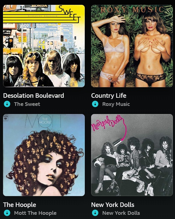 do you like any of these #1974albums?
🎸 🎹 🎤 🥁 🎵

#TheSweet #RoxyMusic  #GlamRock
#MottTheHoople #NewYorkDolls