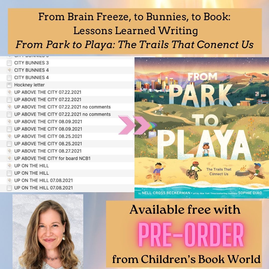 The feedback from my last writing class was so great, I'm doing another! This time free with purchase when you pre-order FROM PARK TO PLAYA: THE TRAILS THAT CONNECT US from @ChildrensBW_LA Details here: nellcrossbeckerman.com/classes.html @SteamTeamBooks @sophiediao