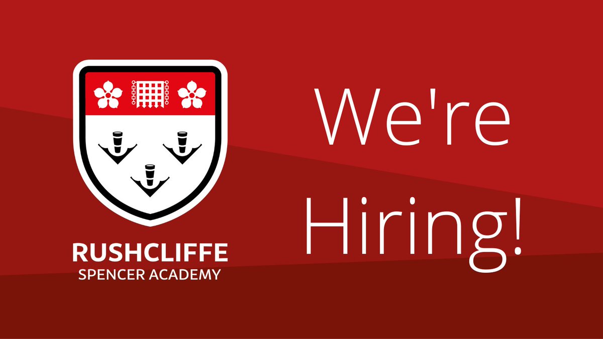 We are currently recruiting for the following roles:

✨Teacher of Humanities
✨Isolation Manager
✨Head of Social Sciences

To find out more and apply visit our website:
🔗rushcliffespencer.org.uk/work-with-us/

#SchoolJobs #NottinghamJobs #WorkatRushcliffe