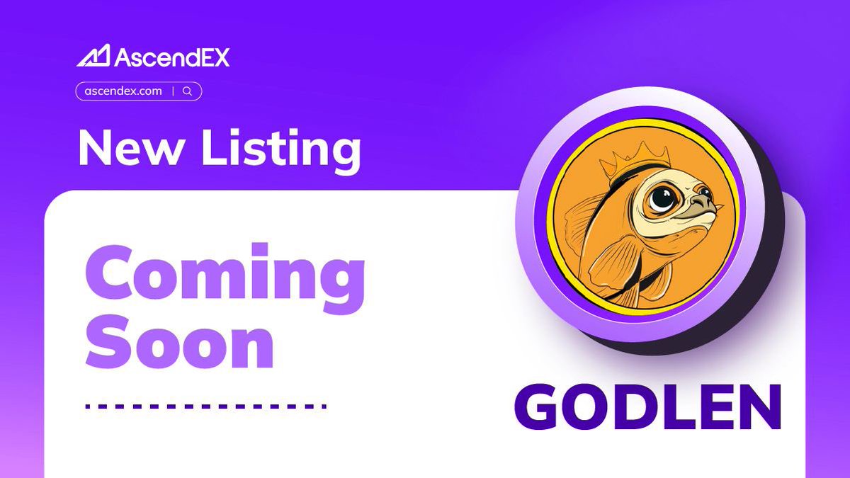 🌟 Yaklaşan Yeni Liste 🌟 🤩#AscendEX $GODLEN @godlenfish listeleyecek yakında! 🔥Diğer duyurular için gözünüz sosyal medya hesaplarımızda olsun. Bu proje hakkında beğendiklerinizi yorumlarda paylaşın 👇 #GODLEN #AscendEX #crypto