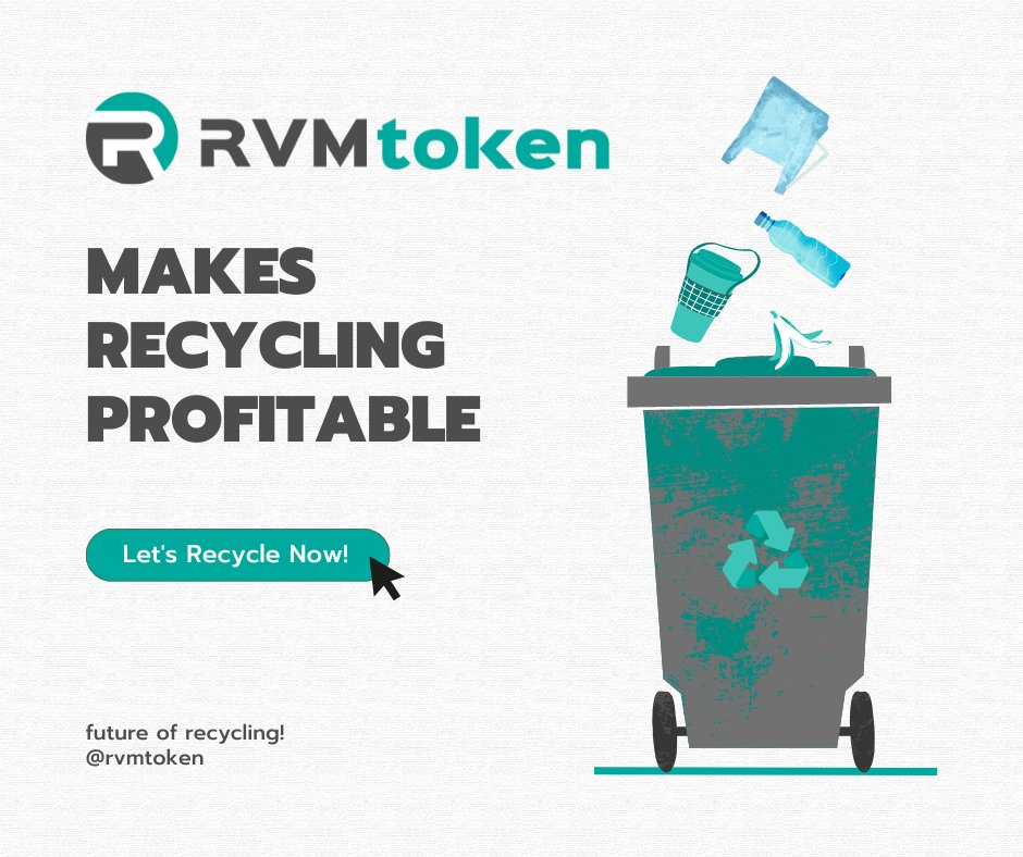 Imagine a future where recycling is profitable. The RVM token is making it a reality! Token sale starts May 15th. Be a part of the bright future of recycling!  #RecycleForTheFuture #RVMToken #InvestGreen #greenrevolution #ecowealth #GreenInvesting #cryptotoken #greentoken