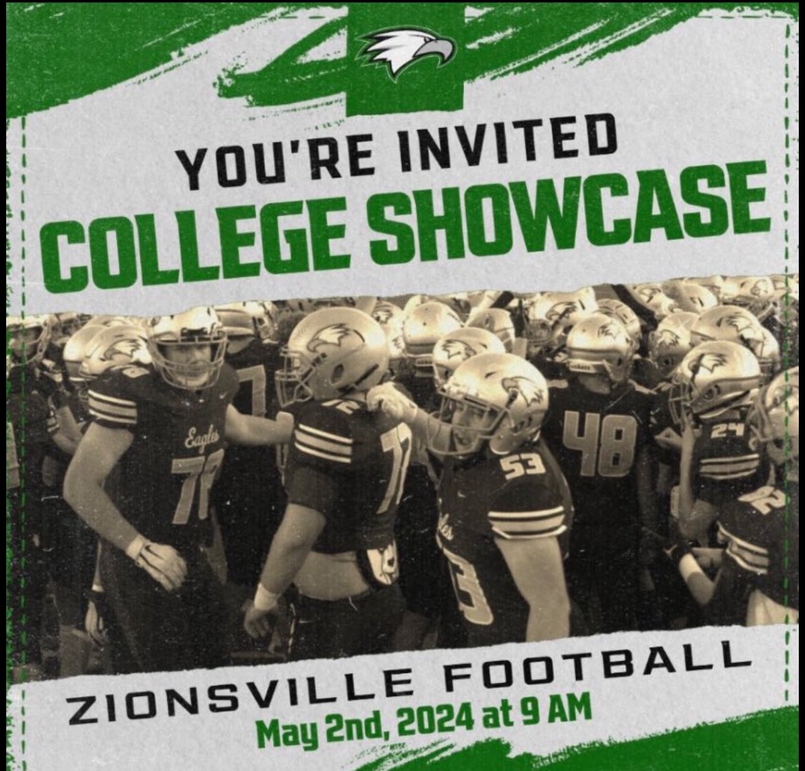 Excited to Compete at our College Showcase next Thursday, May 2nd! @Coach_Cush @CoachTurnquist @ZionsvilleFB @xfactorQB @CoachYoungXFQB