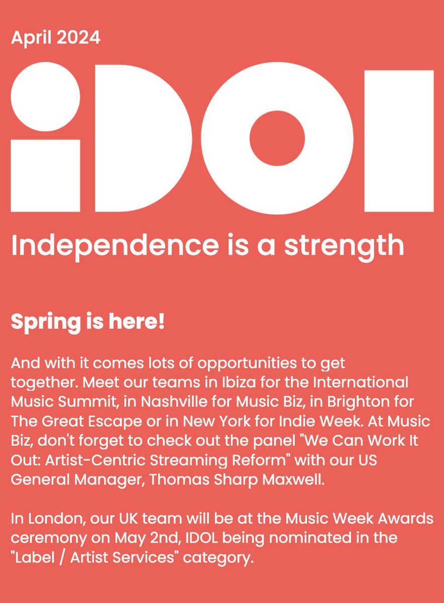 Our latest #newsletter is out! ➔ Read our IDOL News here: bit.ly/IDOLNewsWW0424 in French bit.ly/IDOLNewsFr0424 ➔ Sign up to our mailing list: bit.ly/IDOLNews