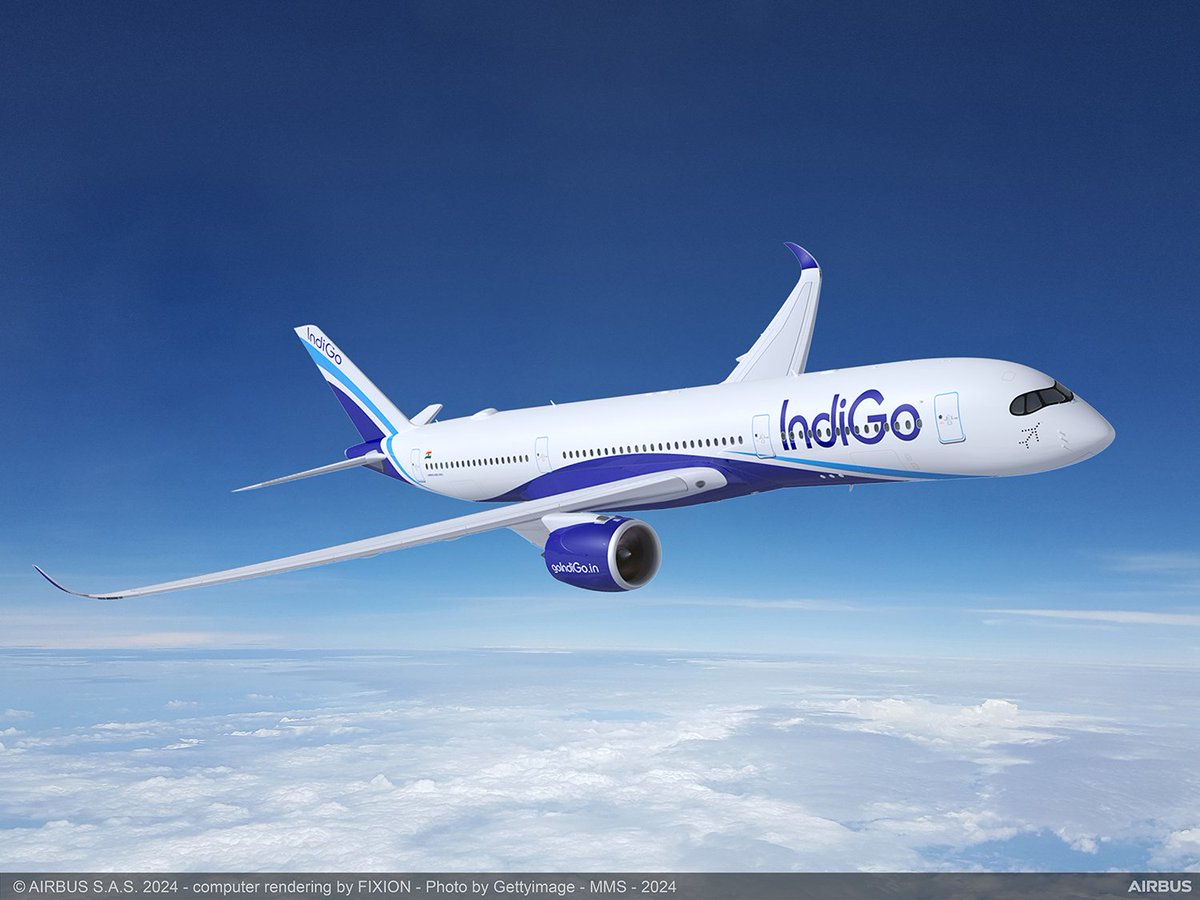 A350-900 in IndiGo colours. 30 ordered today.