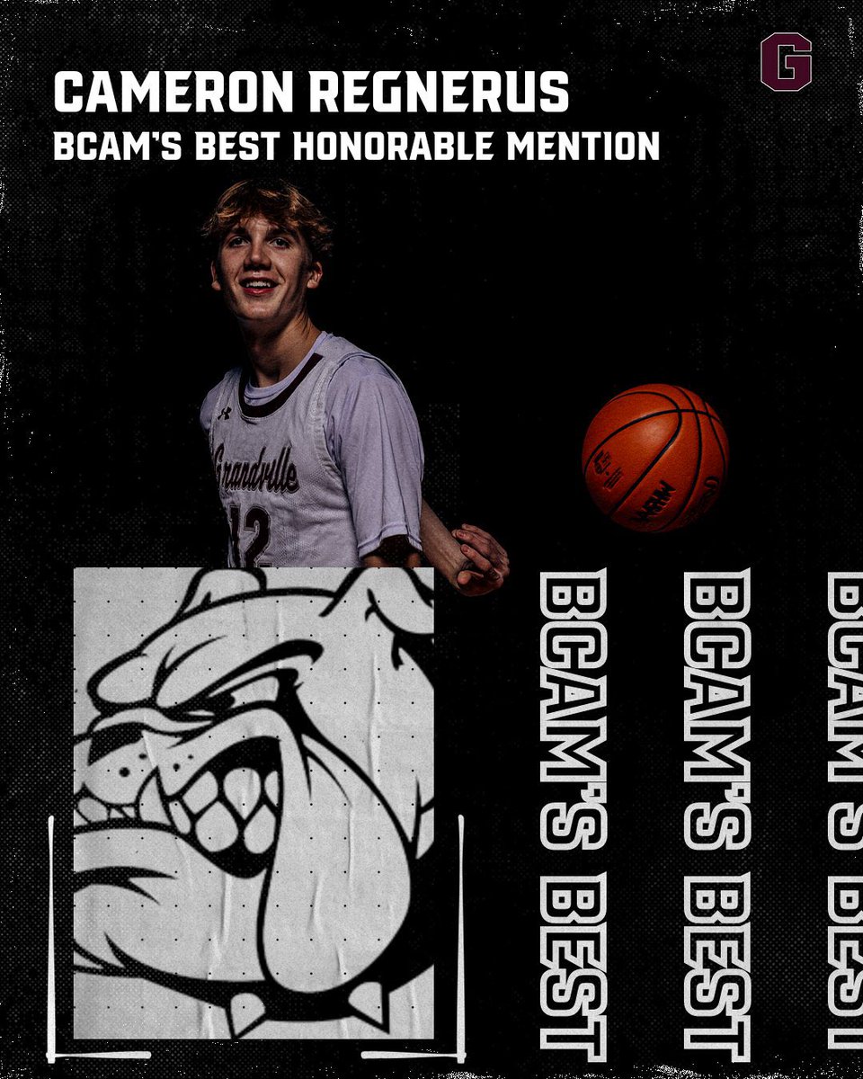 GrandvilleBBall's tweet photo. Congratulations to Senior Cameron Regnerus, as he was voted 2024 Basketball Coaches Association Michigan's Division 1 Best HM. Way to go, Cam!

#WinTheDay https://t.co/p8SKOLD8Gq