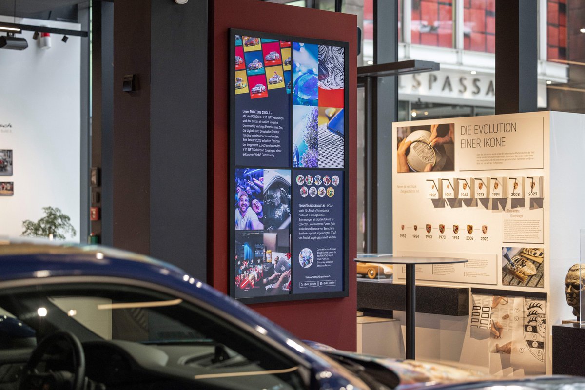 #PorscheNFT IRL Car vibe check! 🤜🤛 Some highlights from this week's <a href="/Porsche/">Porsche</a> Brand Store event – who has seen the coolest #Web3 ride IRL? 👀