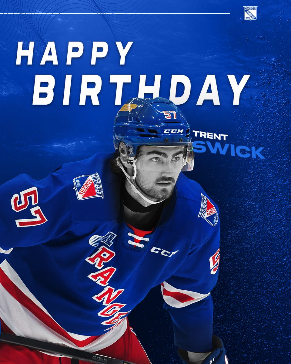 Wishing @trentswick a very Happy Birthday today! #OHLRangers | #Kitchener