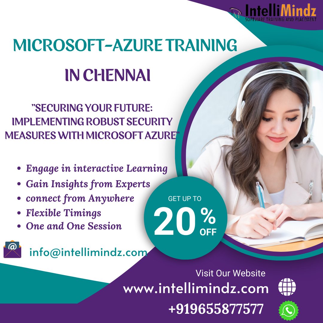intellimindz_in's tweet image. &quot;Unlock the full potential of Microsoft Azure with our comprehensive training course! Enroll now and take your career to new heights!
🪩bit.ly/41U2yV4
#AzureTraining
#MicrosoftAzureCourse
#CloudLearning
#AzureCertification
#CloudSkills
#AzureSkills
#CloudTraining
#Learn
