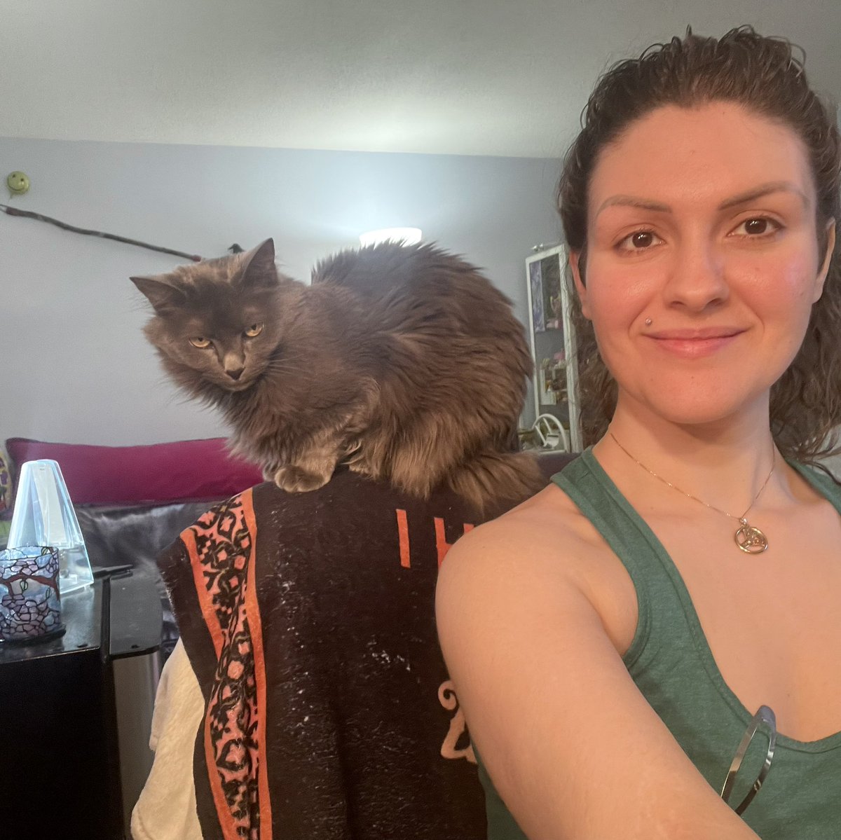 rudeginge's tweet photo. hiiii this is probably my very last post on here bc this place sucks shit from an ass but I want y’all to know I’m still hot, obsessed with my cat and making pretty things https://t.co/pZRYutzbPk