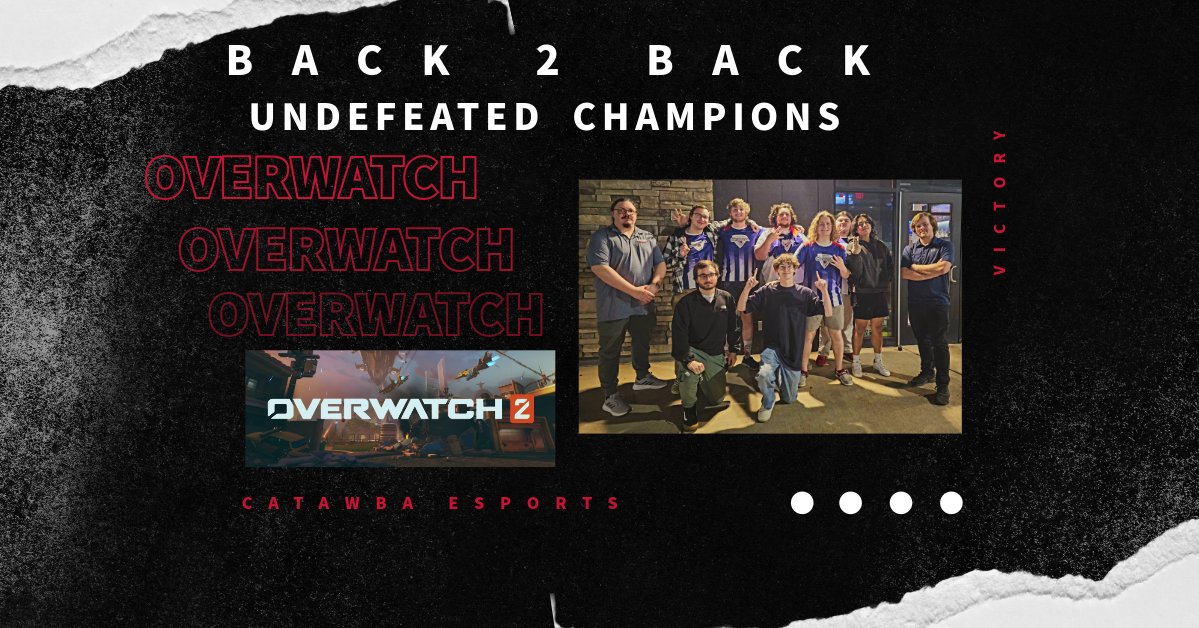 🏆𝐁𝐀𝐂𝐊 𝟐 𝐁𝐀𝐂𝐊 𝐔𝐍𝐃𝐄𝐅𝐄𝐀𝐓𝐄𝐃 𝐂𝐇𝐀𝐌𝐏𝐈𝐎𝐍𝐒🏆

Catawba College Overwatch defeats #1 ranked University of Rio Grande in the ECAC Contenders finals! Finishing undefeated in back to back regular &amp; post seasons!

𝐒𝐞𝐫𝐢𝐞𝐬 𝐒𝐜𝐨𝐫𝐞
CatU: 4
URG:2

GG's all!