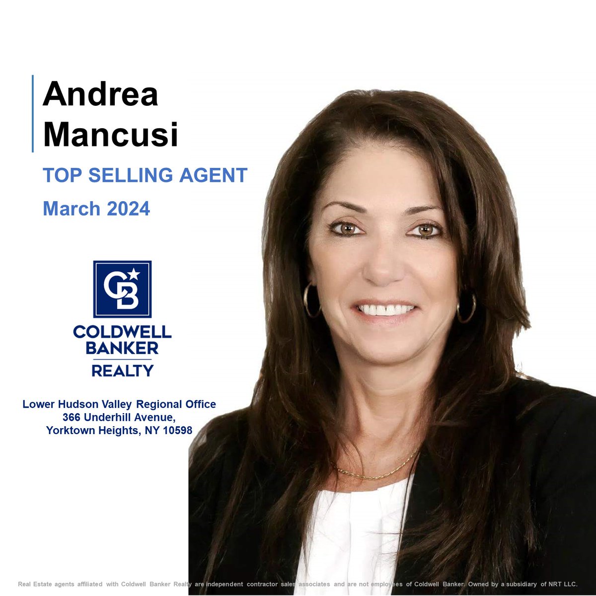 Congratulations to Andrea Mancusi on being March’s Top Selling Agent.
Your dedication and hard work is greatly appreciated!
#congratulations #cbr #ctwc #realestate #lhvro #cbproud #cbtheplacetobe #bestagent #agentofcoldwellbanker #andreamnacusi