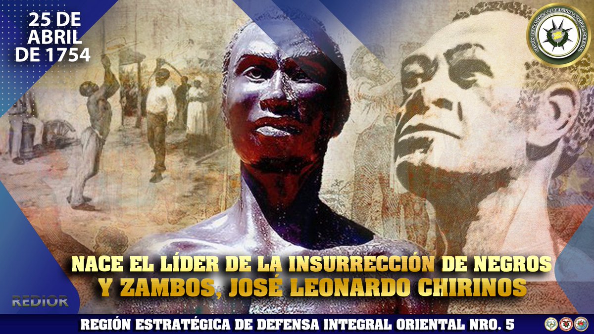 📍Hoy se conmemora el natalicio del líder cimarrón José Leonardo Chirino, símbolo de lucha contra la esclavitud en 🇻🇪 Venezuela. Su legado de valentía e igualdad inspira a mantener encendida la llama de la libertad. ¡Viva el Zambo José Leonardo Chirino!

#UniónDeLosPueblos