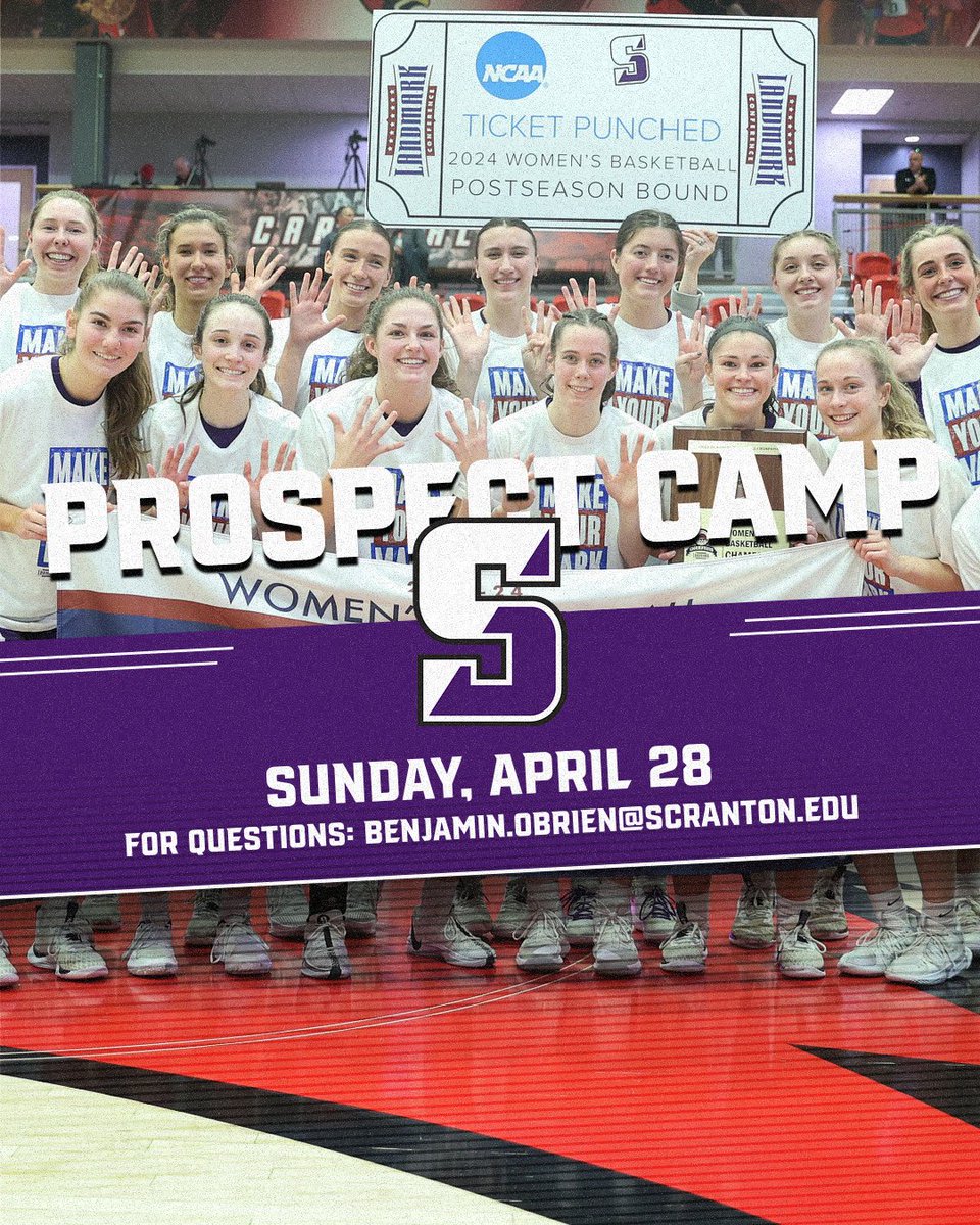 We are THREE days away from our prospect camp! Click on the link below to register. We hope to see you there! athletics.scranton.edu/registrations/…