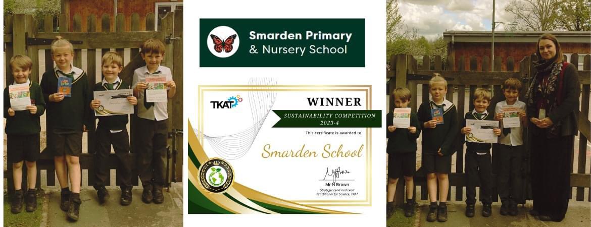 Congrats to 5 @TKATAcademies pupils from @SmardenPrimary who were delighted to win a #sustainability competition this Spring. Many thanks to @LoveReadinguk for their generous prizes! Full story here shorturl.at/pvMQY #oneTKATfamily #EcoFriendly #ClimateAction #nature