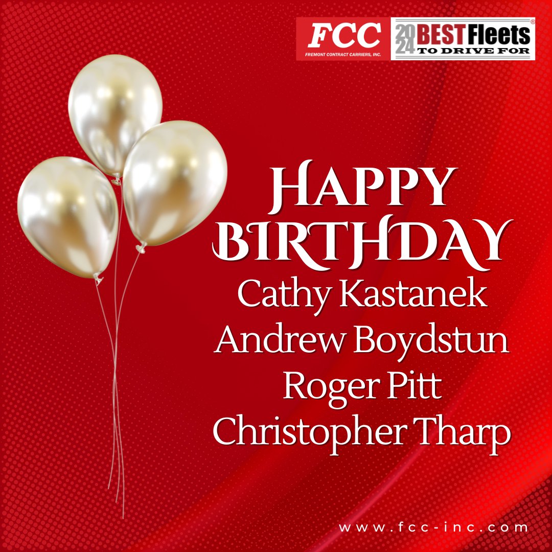 Time to party, it's Cathy Kastanek, Andrew Boydstun, Roger Pitt, and Christopher Tharp's birthdays! Let's make some noise for these awesome folks and celebrate their special day. Wishing you all a year ahead full of happiness and adventure! #HappyBirthday  #FCCFamily #Celebrate