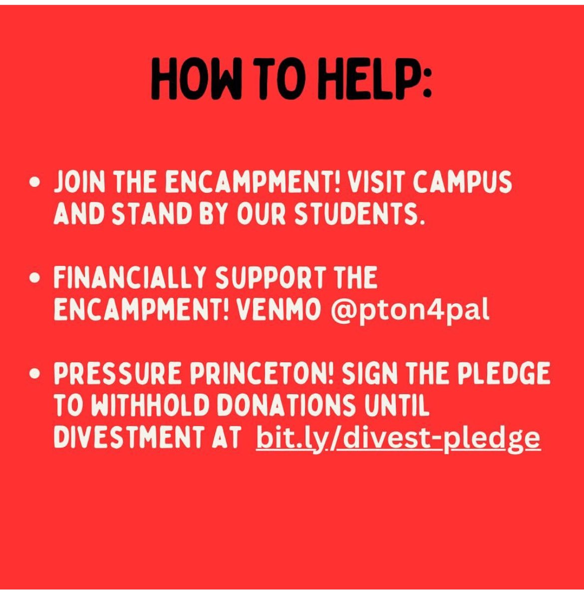 If you want to help Princeton students, this is what they ask for: