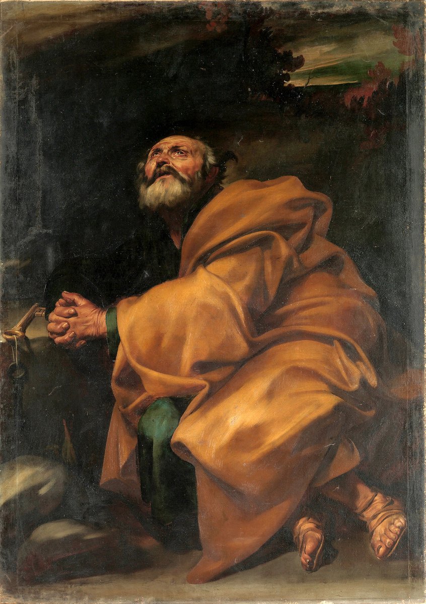 Jusepe de Ribera (called Lo Spagnoletto), The Tears of Saint Peter, ca. 1612-13 #art #artwork #artmattersandthings #artappreciation #figurativeart #figurativepainting #painting #baroque #caravaggisti #jusepederibera #lospagnoletto #spanish #painter #artist