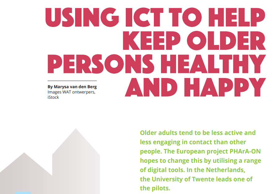 📰 The I/O Magazine has published an article about Pharaon, titled 'Using ICT to help keep older persons healthy and happy.'
👉Read the full article here: bit.ly/44dPQ4s

#PharaonProject #Pharaoneu