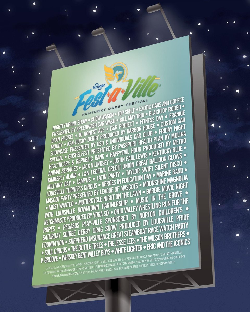 Kroger's Fest-a-Ville returns to Waterfront Park starting April 25 through May 3! With new events, a nightly drone show, concerts, a silent disco, a movie night, an extra Balloon Glow, AND MORE, there is something for everyone!

Full schedule: bit.ly/3rUnFpA