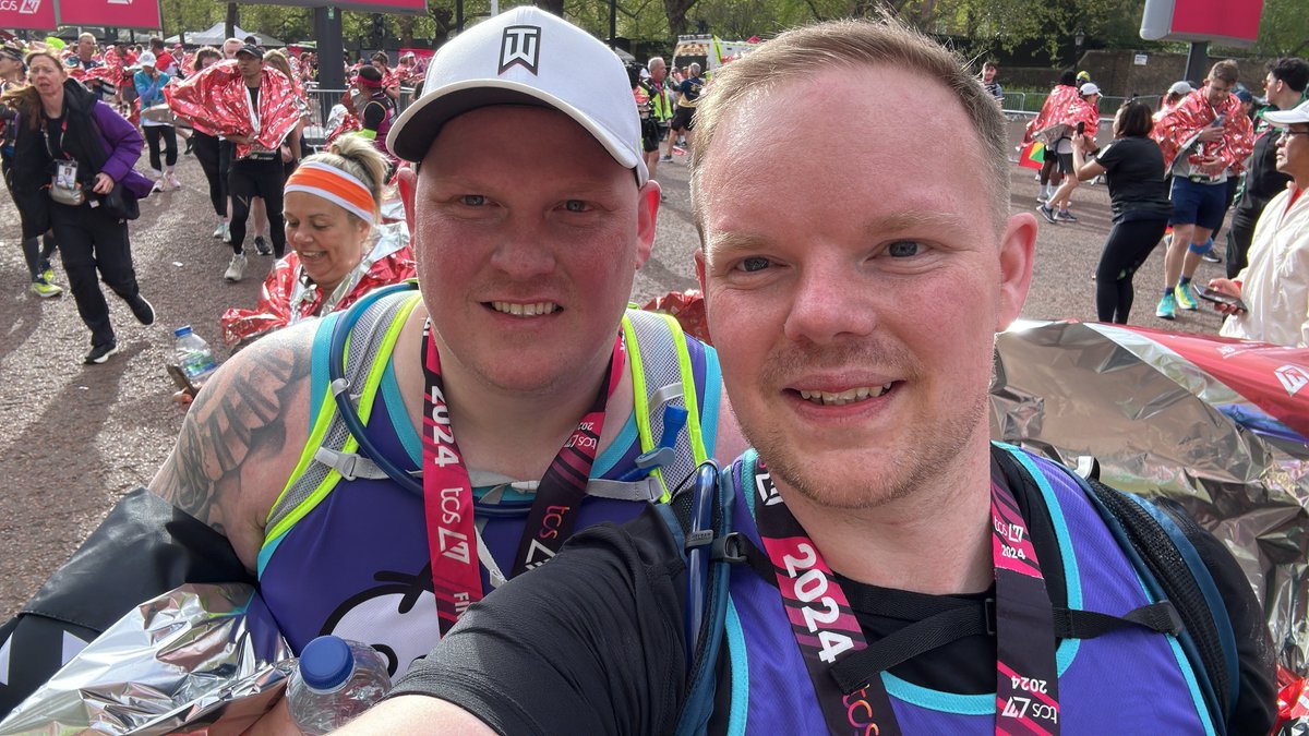 🏃 When our colleague Brandon signed up for the @LondonMarathon he was inspired by his brother, Shane. The pair crossed the line together in aid of @GreatOrmondSt which saved Shane's life as a baby. Donate here to help Brandon reach his £2,000 target 👉 bit.ly/4bcOwRY