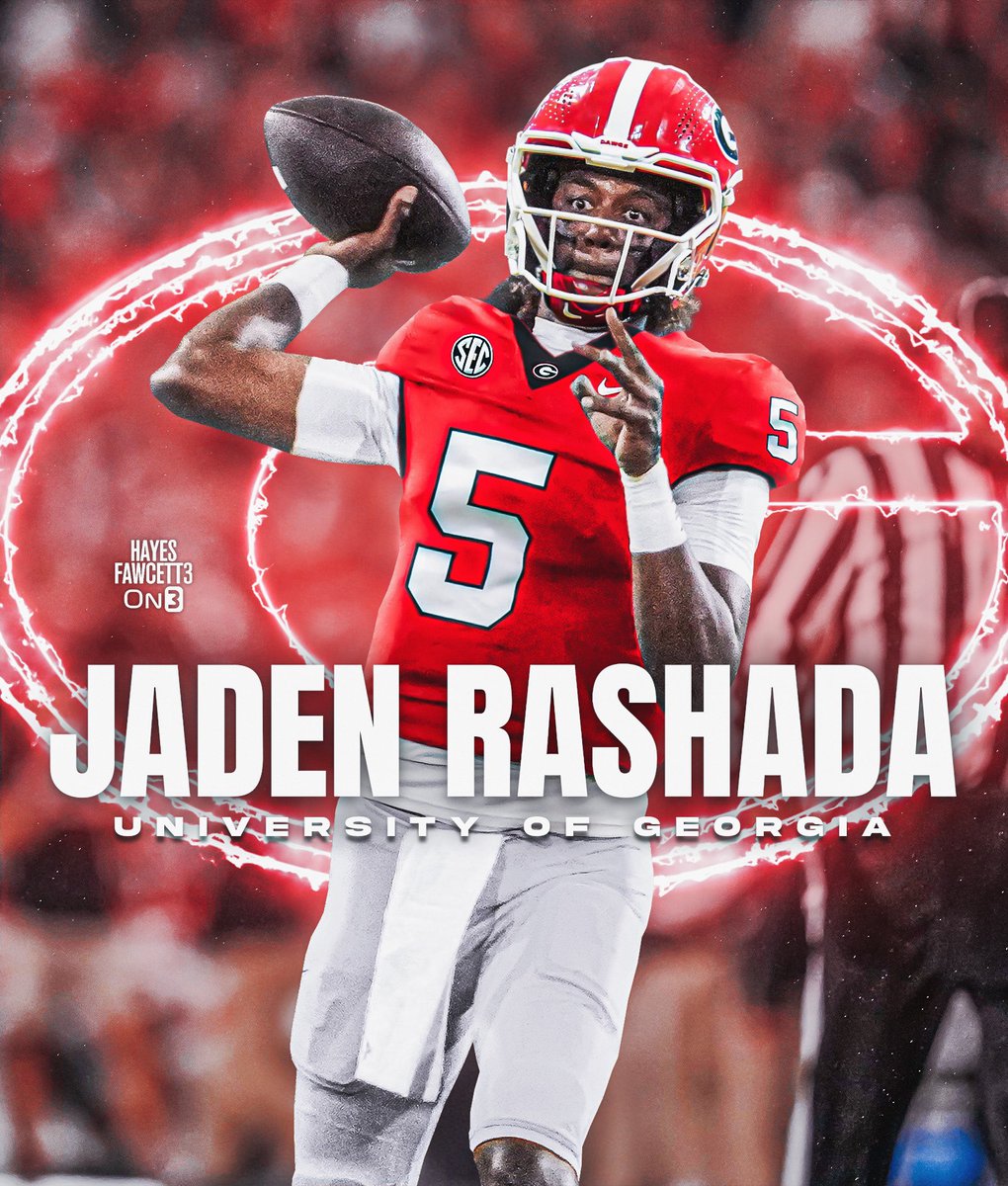 BREAKING: Former Arizona State QB Jaden Rashada has Committed to Georgia, he tells @on3sports The 6’4 190 QB will have 4 years of eligibility remaining Was the Top Available QB in the Portal (per On3) on3.com/db/jaden-rasha…