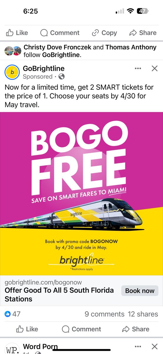 @GoBrightline why is this promo not working?