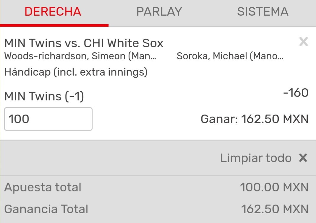 🚨JUGADA MLB🚨

Vamos fuerte con esta jugadita de mis #twins de toda ña vida, hoy vamos por el día perfecto. A darle mi gente !!!

Déjenme su ♥️ de apoyooo
#MLB #BaseballyPlays
#WhiteSox #FelizJuevesATodos