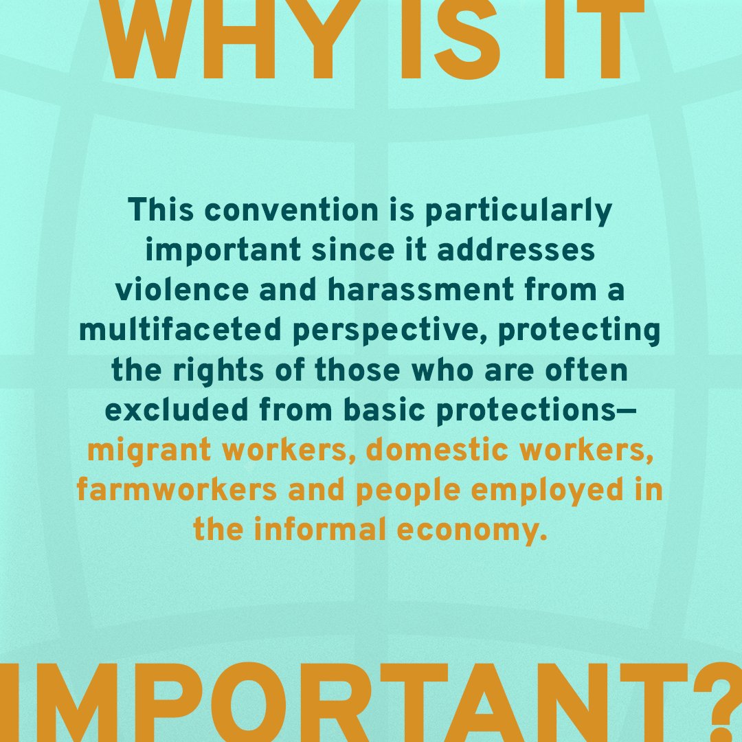 C190 addresses the urgent need of dignifying the world of work and making it a safe space for all, including migrant women. Follow along today as we convene at the U.N. Headquarters in New York City to make the world of work a safer and healthier place for all! #C190