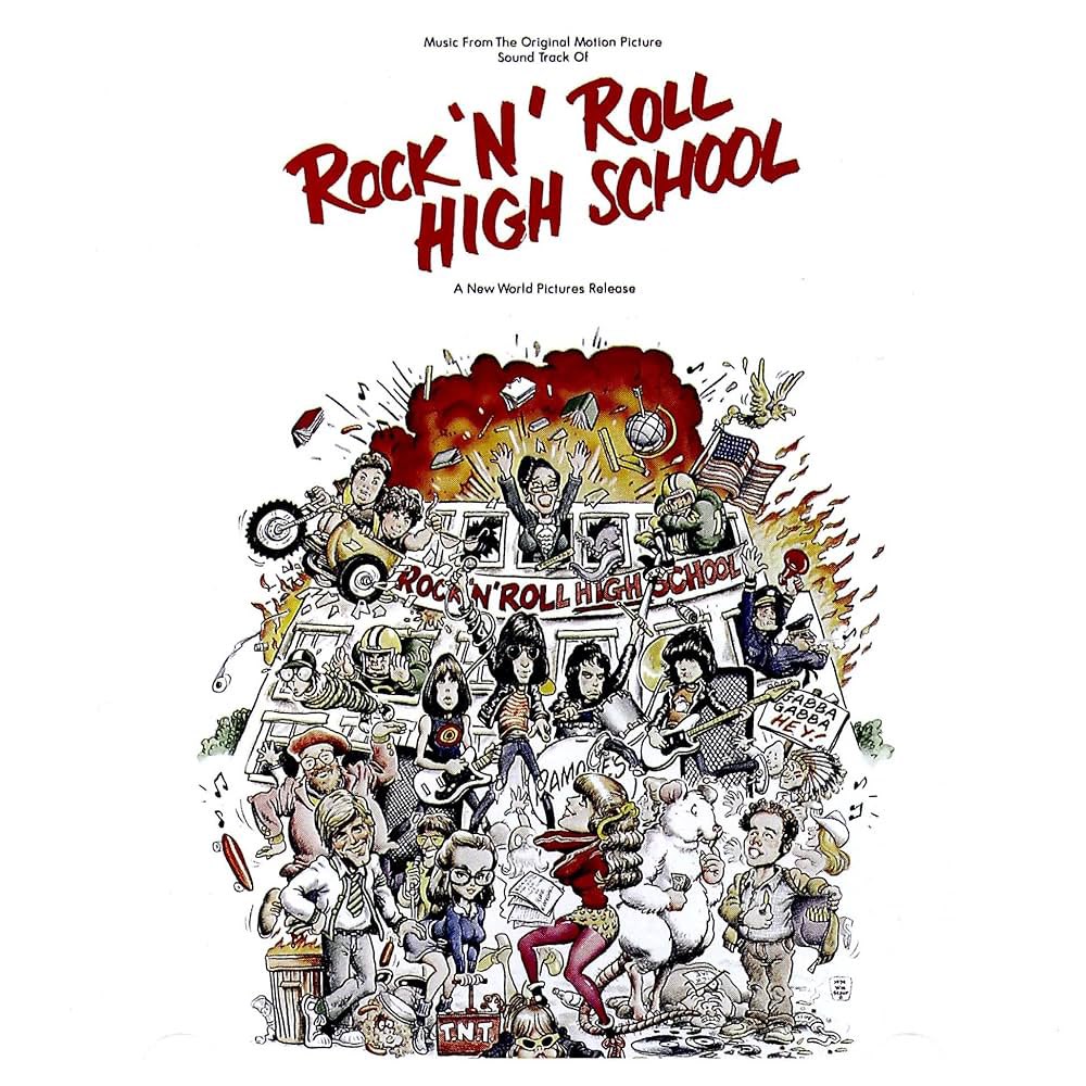 45 years ago today, the cult classic ROCK ‘N’ ROLL HIGH SCHOOL premiered in Los Angeles. The Ramones attend the debut showing of their first big-screen foray. It was co-directed by Joe Dante. #ramones #punkrock #popculture #punk #rockmusic #cinema #movies #RogerCorman