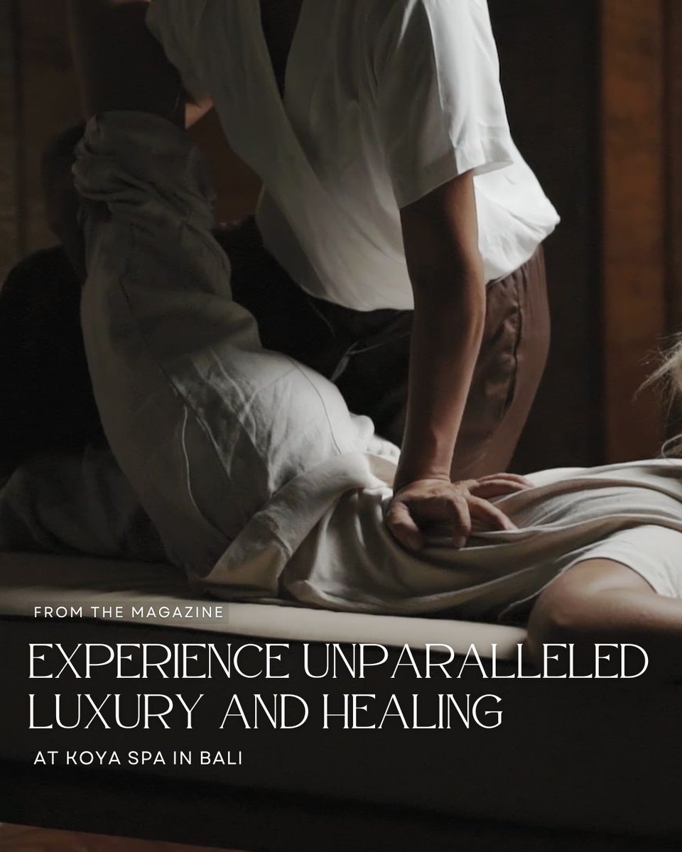 Located in the heart of Bali and amidst the vibrant energy of the island, is a tranquil sanctuary named KOYA Spa, who has just been awarded with a Luxury Lifestyle Award in the category of Best Luxury Healing Spa in Bali, Indonesia.​

bit.ly/3QdYwSz​

#balispa #luxuryspa