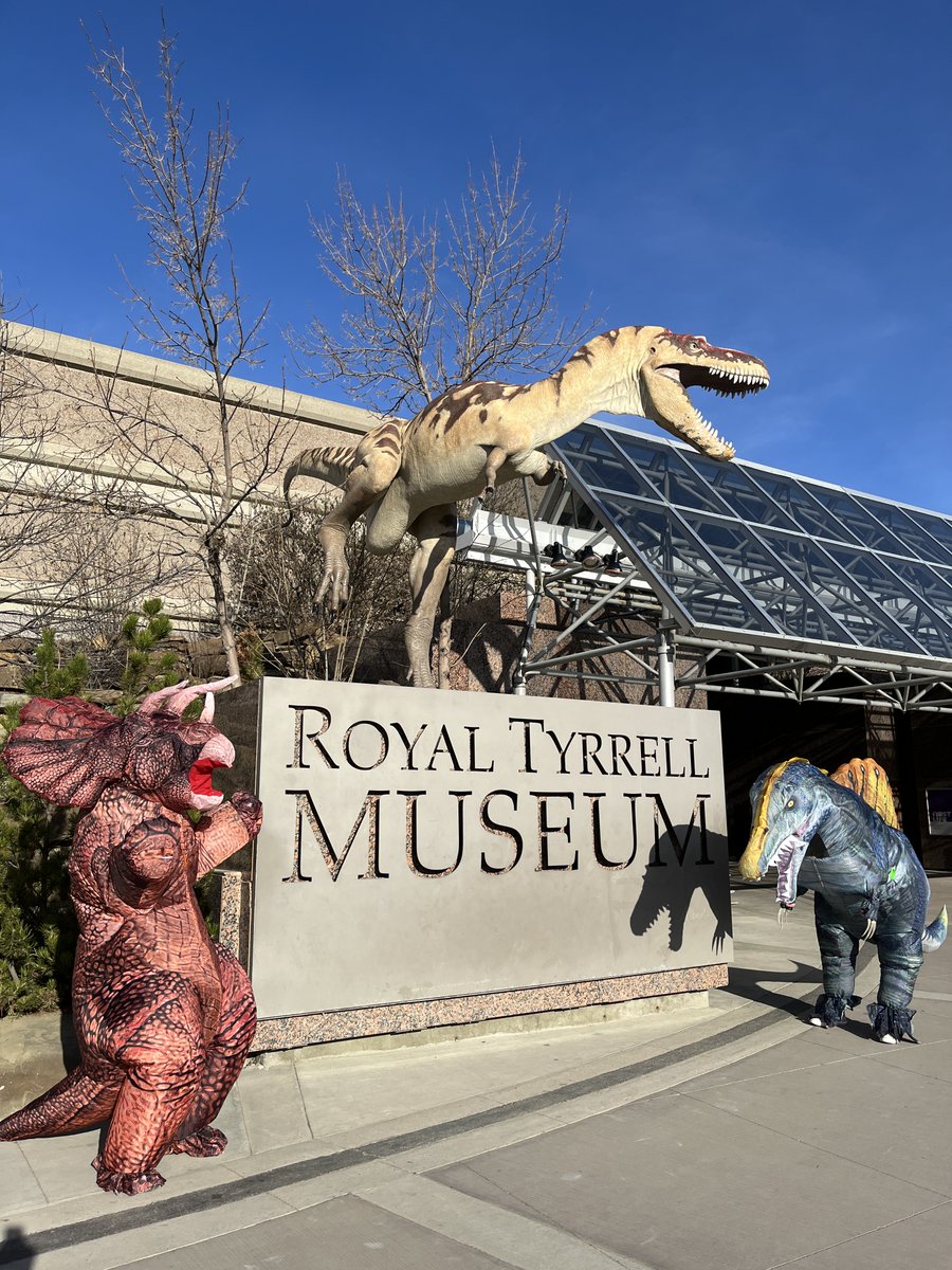 We’re ready for @tourdrumheller's Jurassic Jamboree this weekend – are you? Help Drumheller break the world record for Largest Gathering of People Dressed as Dinosaurs by wearing your dinosaur costume downtown on April 27. Learn more: traveldrumheller.com/events/world-r…