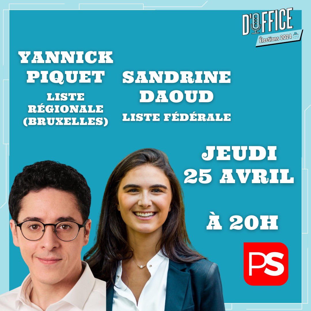 On se retrouve ce soir à 20h ! On accueillera Yannick Piquet et Sandrine Daoud du <a href="/PSofficiel/">Parti Socialiste</a> 

A ce soir ! 🔥