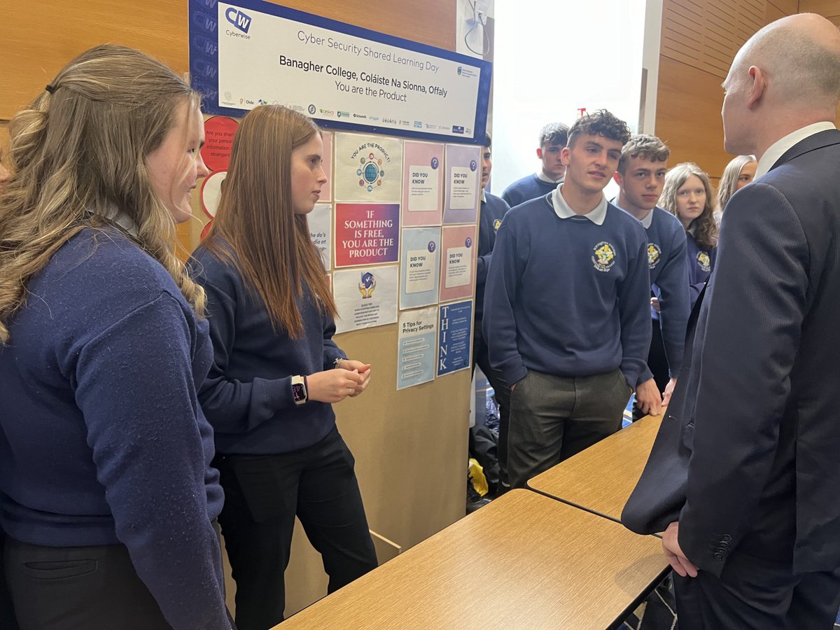Banagher College S.T.E.A.M. (@bccns_steam) on Twitter photo Great for our <a href="/BanagherCollege/">BanagherCollege</a> . students to meet Minister Ossian Smyth <a href="/smytho/">Ossian Smyth</a> at the <a href="/SchoolofEdUCD/">UCD School of Education</a> Cyberwise.ie Shared Learning Day @ UCD. Our Cyberwise team talked about their learning experience from the ‘You are the Product’ Unit Great for our <a href="/BanagherCollege/">BanagherCollege</a> . students to meet Minister Ossian Smyth <a href="/smytho/">Ossian Smyth</a> at the <a href="/SchoolofEdUCD/">UCD School of Education</a> Cyberwise.ie Shared Learning Day @ UCD. Our Cyberwise team talked about their learning experience from the ‘You are the Product’ Unit