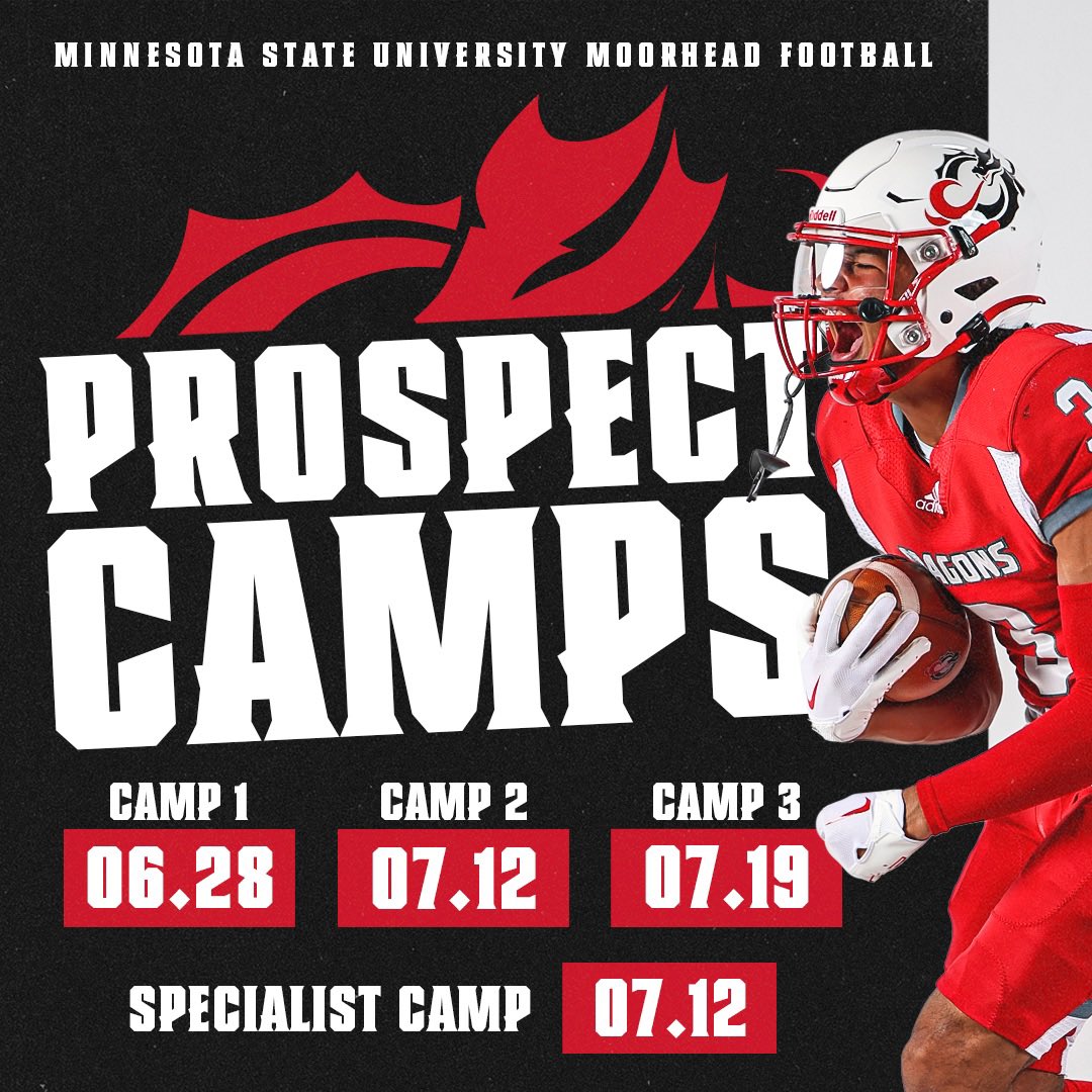 Prospect camps are approaching! Great opportunity to learn and compete! #Workhard #PlayFast #StayTogether Register: linktr.ee/msumfb
