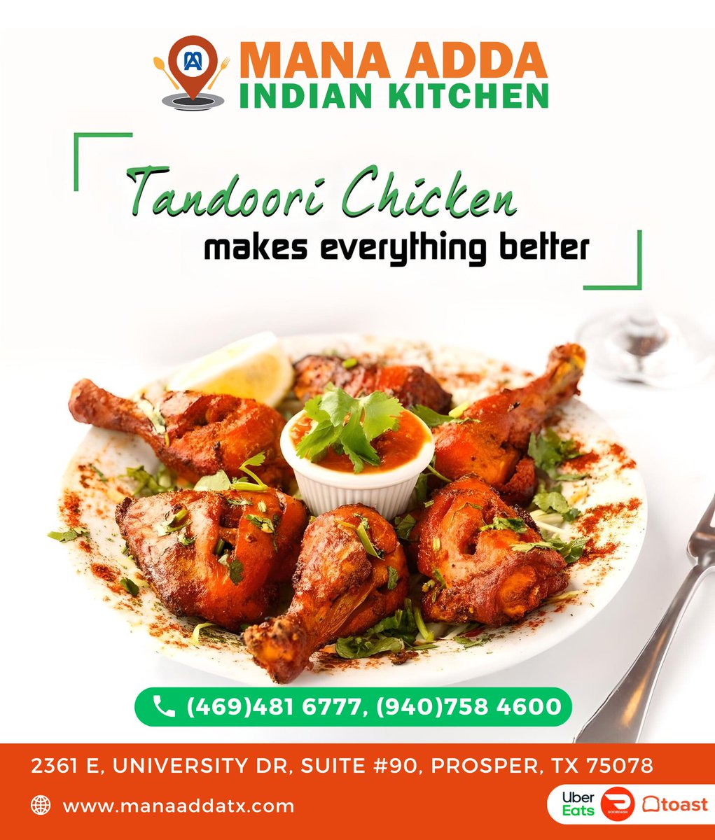 🔥 Craving authentic Tandoori Chicken? Look no further! #TandooriChicken #IndianCuisine #FoodieFinds #DeliciousEats #ProsperTX #FoodLovers #SpicyChicken #FoodHeaven #YumYum #FoodGoals #TandooriLove #FoodPhotography #EatLocal #GoodEats #TasteOfIndia #FoodForTheSoul #NomNom
