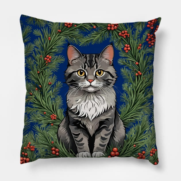 Cute Maine Cat With Pine - #MaineCat #Pillow #teepublic #mainecat #CatsOfX #catsofmaine #mainecoon #mainecats #mainelife #mainecoonsofx #mainecoonmix #tuxedomainecoon #portlandmaine #maine #mainecoonkitten #mainecoons #maineday #december teepublic.com/throw-pillow/5…