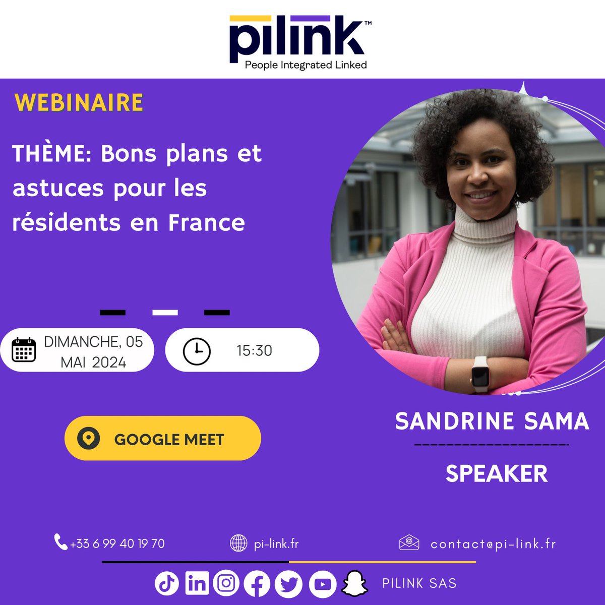 💫✨Hello à tous👋🏼 

Nous espérons que vous allez bien 😀 

🟡🟣 Dans une dynamique de partages de bons plans, astuces et retours sur expériences de notre service Espace PI ( pi-link.fr/espace-pi/did-… ), nous avons décidé de lancer ce Webinaire 

🌟Il porte sur :

' les bons plans…